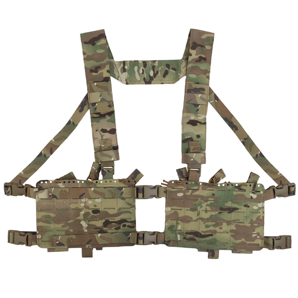 Industrial Laser Gun - เสื้อกั๊กยุทธวิธีแบบแยกส่วน 34 ช่อง พร้อมสายรัดแบบ H-harness ตัดด้วยเลเซอร์