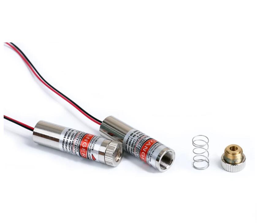 Industrial Laser Module - โมดูลเลเซอร์อุตสาหกรรมแบบปรับโฟกัสได้ 520 นาโนเมตร 130 มิลลิวัตต์ จุด/เส้น/กากบาทสีเขียว