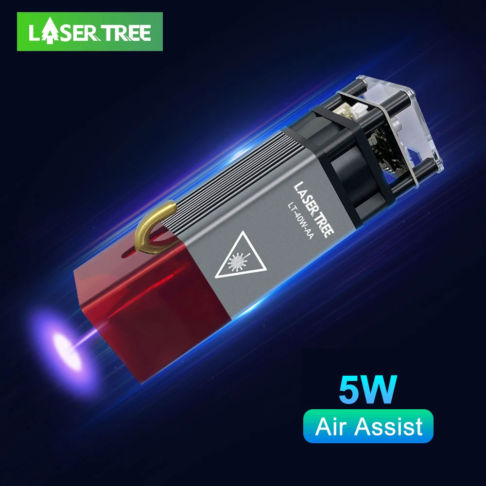 Metal Laser Cutter Head - ต้นไม้เลเซอร์ 5W โมดูลเลเซอร์ Air Assist 10W
