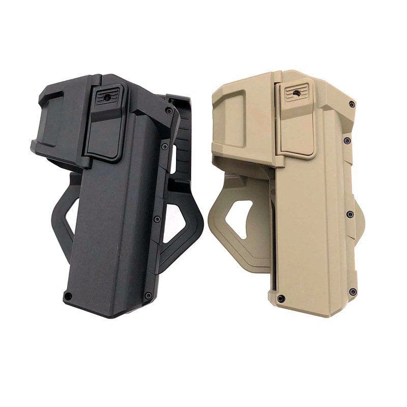 Industrial Laser Gun - ซองปืนแบบยุทธวิธีใหม่ซองใส่ปืนพกสำหรับ Glock 17 Gen 1-4พร้อมไฟฉายหรือเลเซอร์ติดด้านขวาซองใส่ปืนเข็มขัด