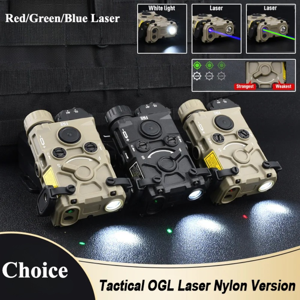 Industrial Laser Gun - ไฟฉายยุทธวิธี OGL ไนลอนพลาสติก ไฟ LED พร้อมเลเซอร์สีแดง