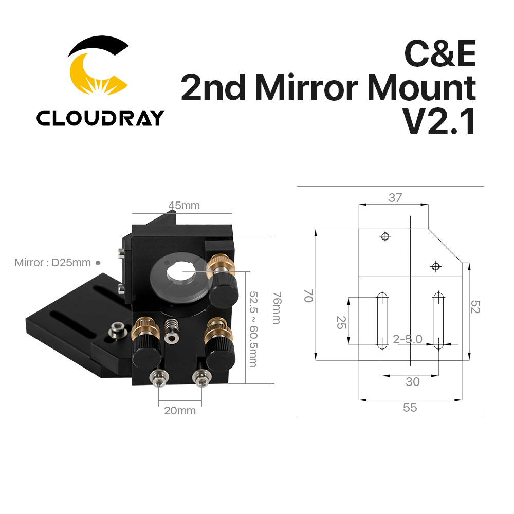 Cloudray CO2 Black Second Lase - Co2 Laser Mirror บทวิจารณ์และราคา