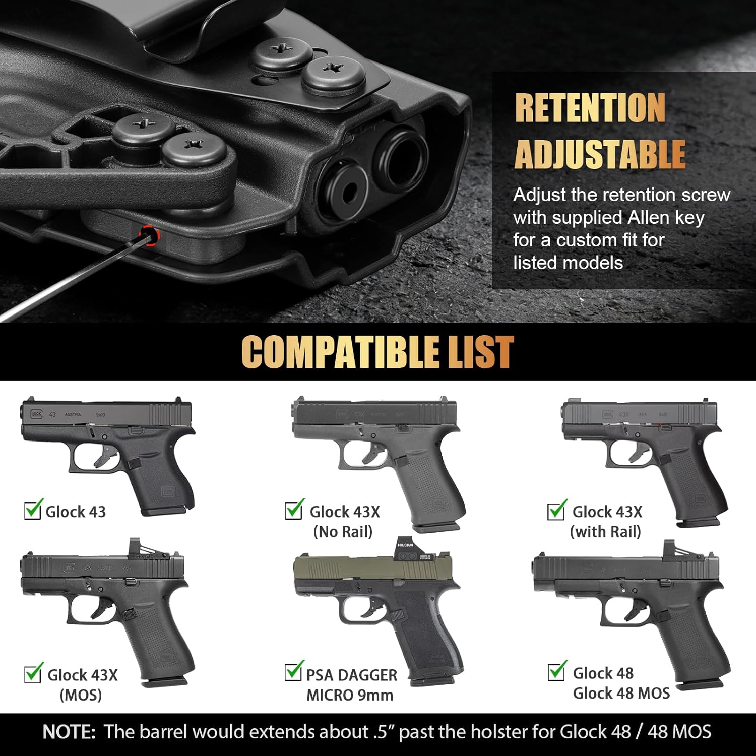 ซองปืน IWB/OWB สำหรับ G43x, สำ - Industrial Laser Gun บทวิจารณ์และราคา