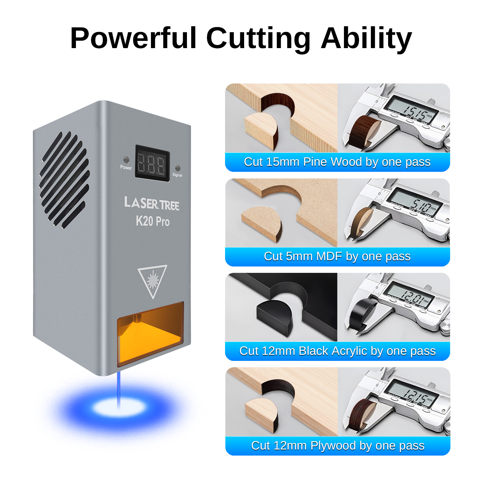 เลเซอร์ต้นไม้สูง 20W Optical P - Metal Laser Cutter Head บทวิจารณ์และราคา